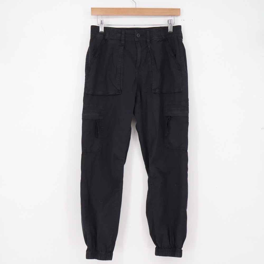 American Eagle Cargo Jogger Womens 2 Regular Black Stretch Utility Excellent